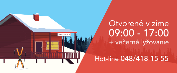 Otvorené v zime od 09:00 - 17:00 + večerné lyžovanie